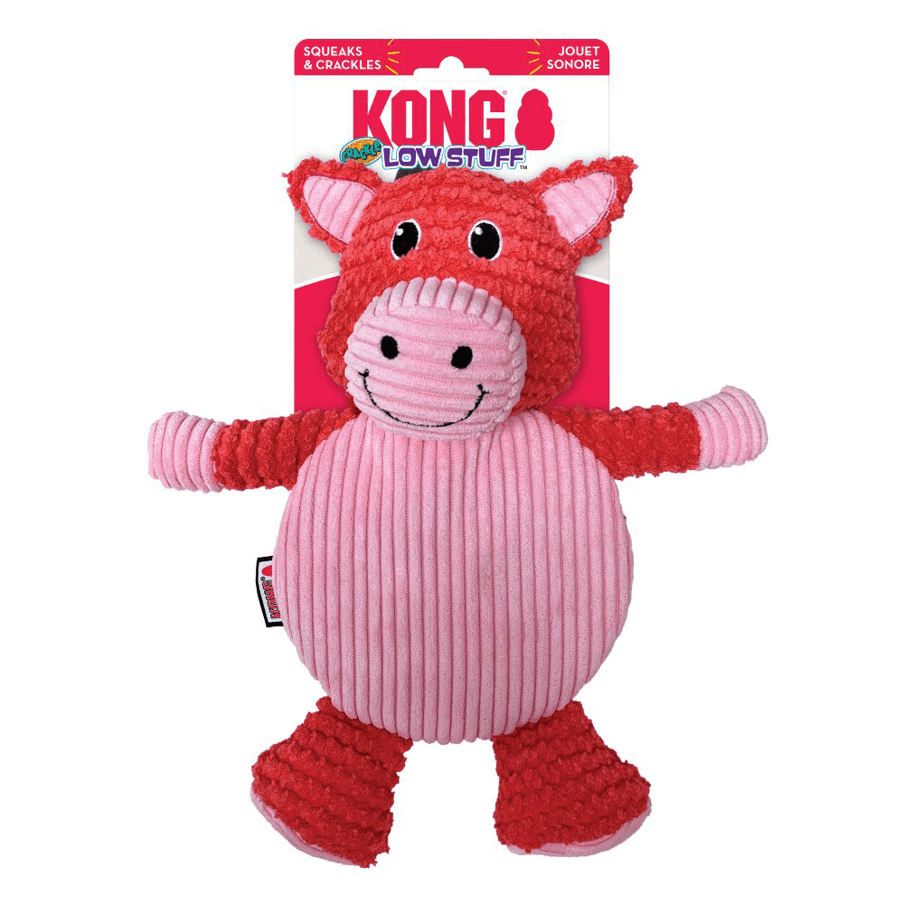 KONG LOW Stuff Crackle Tummiez Pig Lg - DE Pet