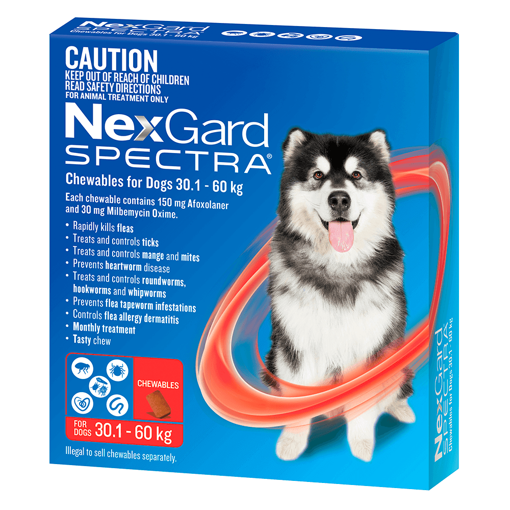 NEXGARD SPECTRA Red for Dogs 30.1-60kg 6s - DE Pet